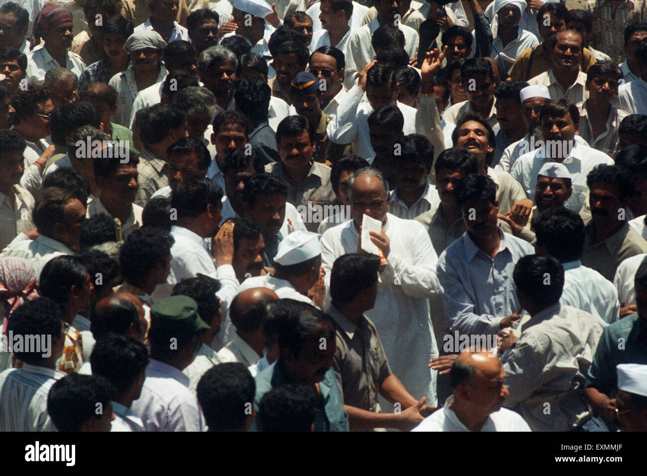 Sharad Pawar, National Congress Party, NC, Führer, indischer Politiker mit Unterstützern, Bombay, Mumbai, Maharashtra, Indien, Asien Stockfoto