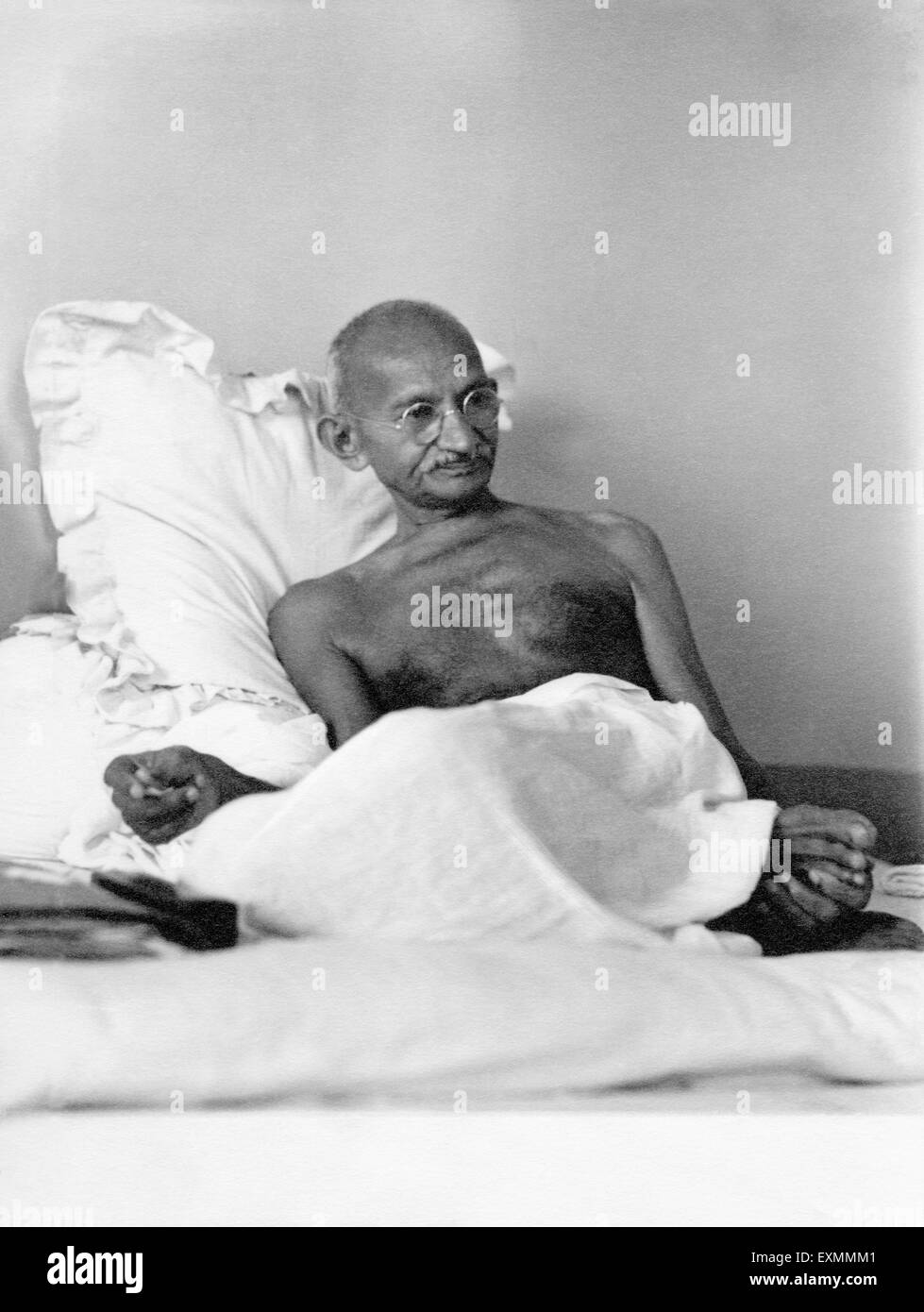 Mahatma Gandhi an Birla House Bombay Mumbai Indien August 1942 Stockfoto