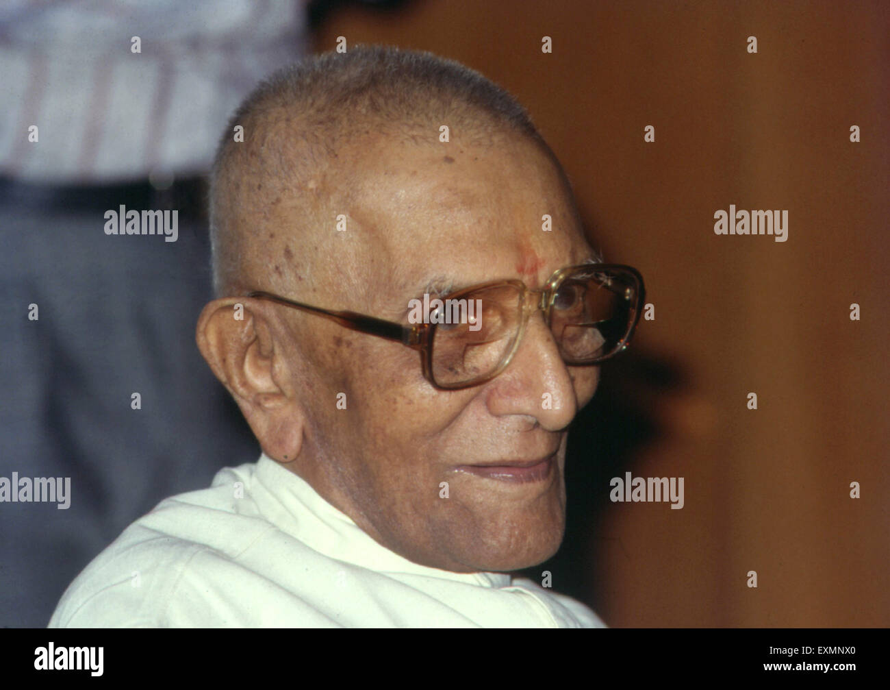 Morarji Desai war ein bemerkenswerter indische Unabhängigkeit-Aktivist und von 1977 bis 1979 Premierminister von Indien. Er war auch der erste Premierminister Indiens erste Nichtregierungs-Kongress den Kopf. Stockfoto