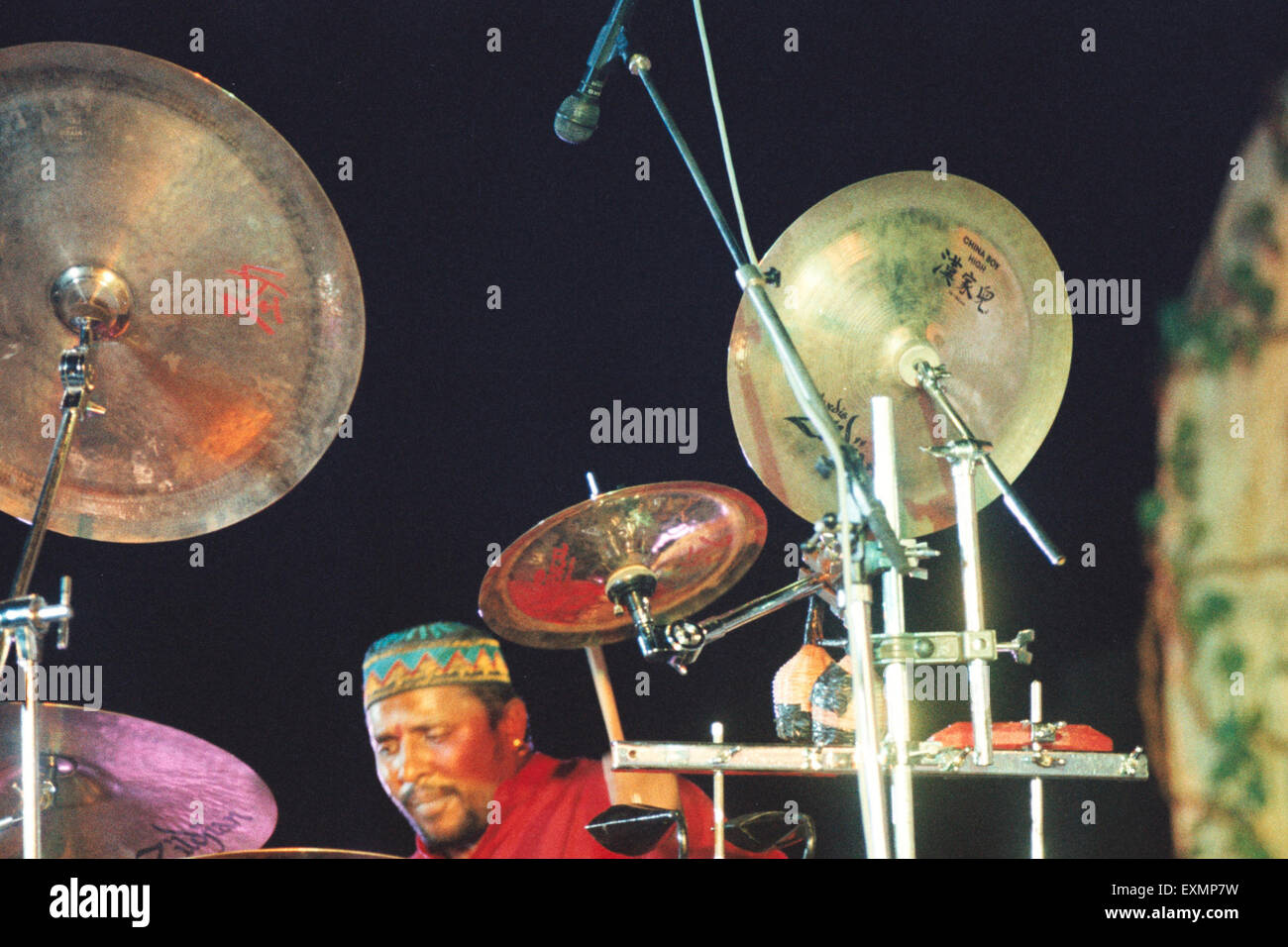 Sivamani, Drums Sivamani, indischer Schlagzeuger, Musikdirektor, weltbekannter Musiker, Drums shivmani, Bombay, Mumbai, Maharashtra, Indien, Asien Stockfoto
