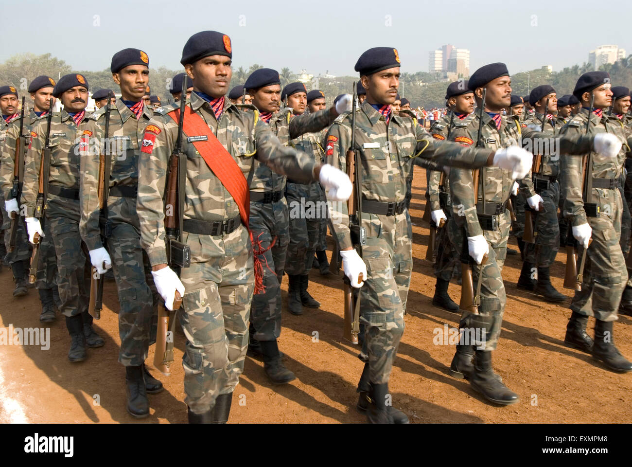 Armee Parade der 26. Januar im Dadar Shivaji Park Ground; Bombay Mumbai; Maharashtra; Indien Stockfoto