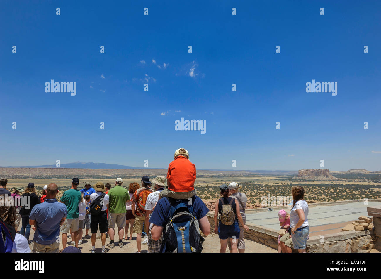 Geführte Besichtigung der Acoma Sky City. Cibola County, New Mexico, USA Stockfoto