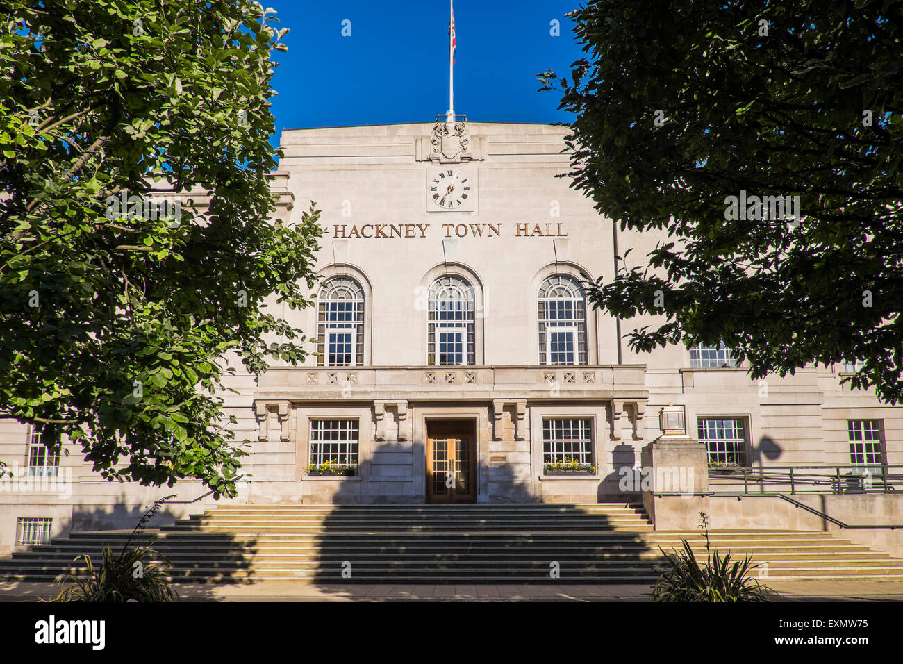 Hackney Town Hall, London, England, Großbritannien Stockfoto