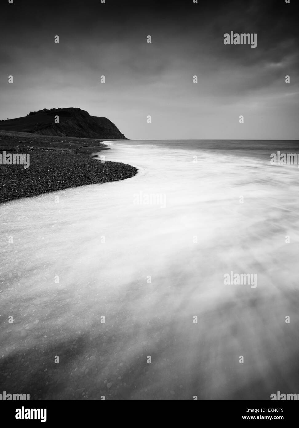 Einladendsten Strand, Dämmerung. Juraküste Welterbe-Aufstellungsort. Dorset. VEREINIGTES KÖNIGREICH. Stockfoto