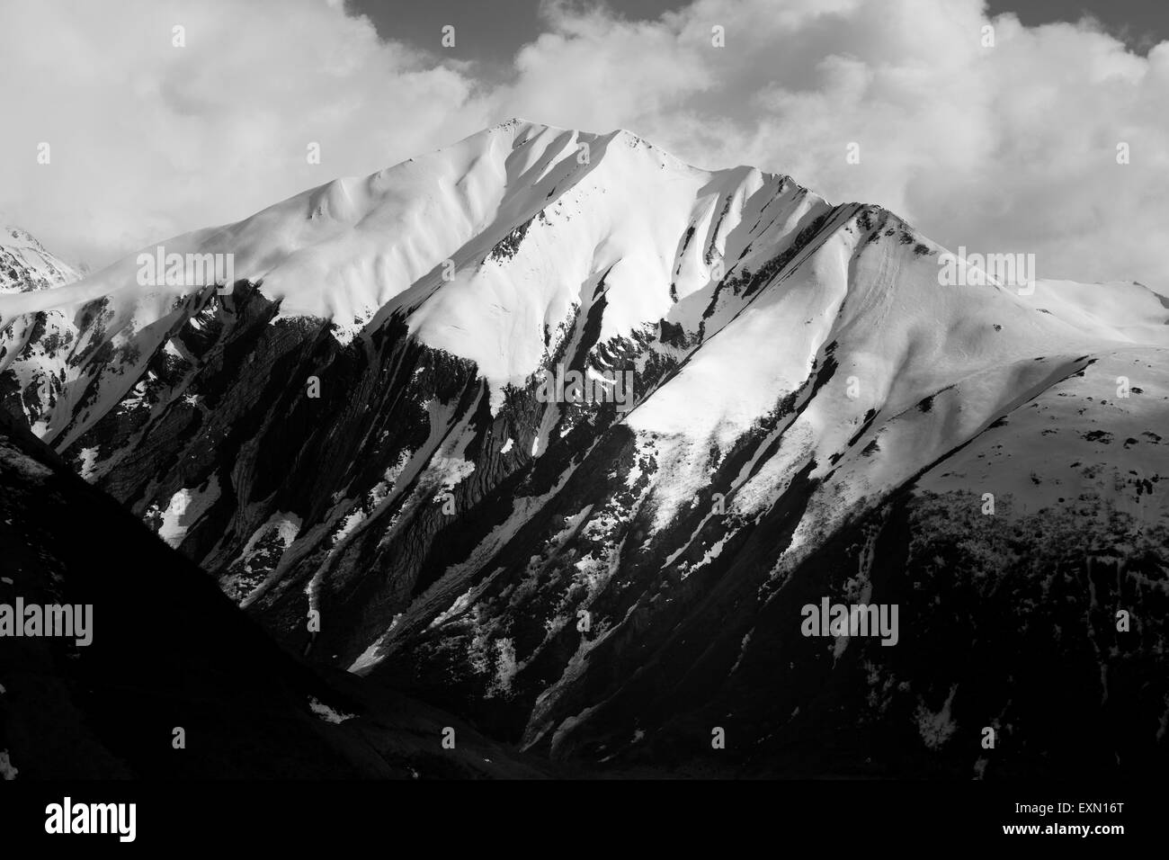 Schneebedeckte, Rocky Mountains, Französische Alpen. Stockfoto