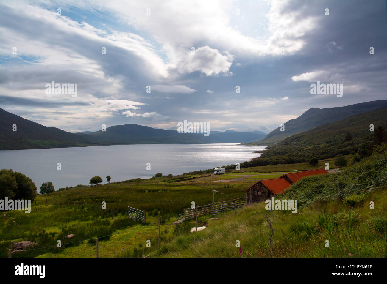 Kleines Loch Broom in den schottischen Highlands Stockfoto