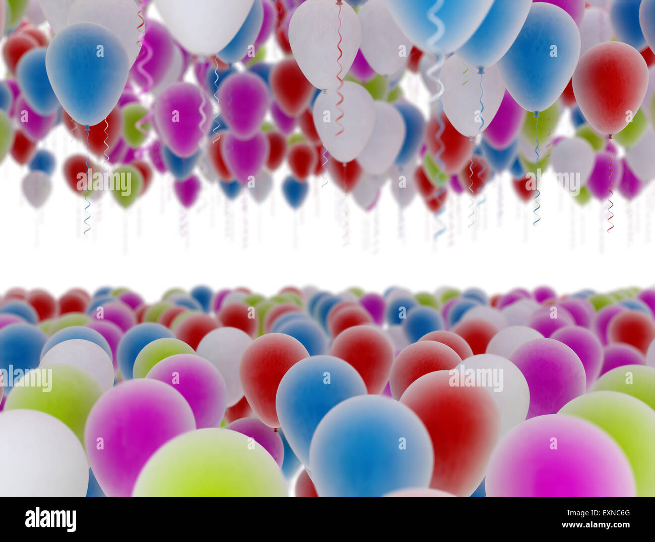 Bunte Luftballons-Hintergrund Stockfoto