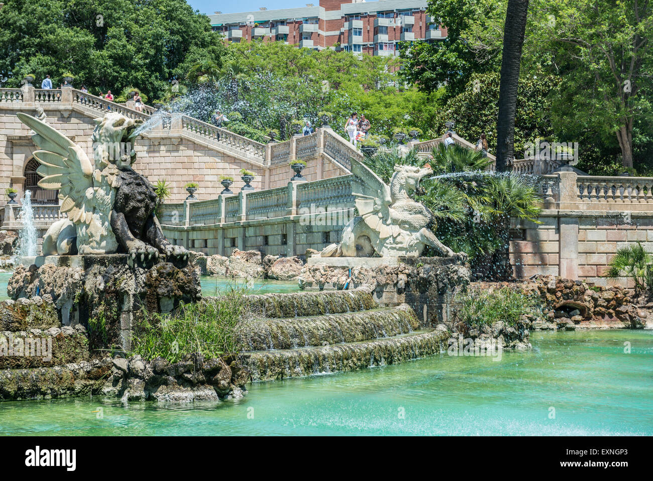 So genannte Cascada Brunnen im Park der Zitadelle (spanische Parc De La Ciutadella) in Barcelona, Spanien Stockfoto