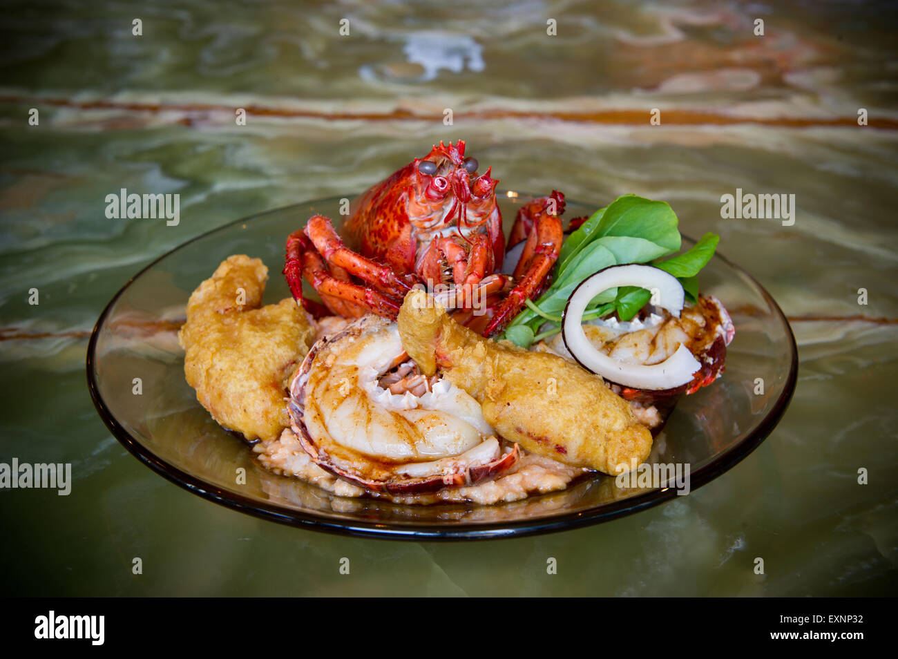 Bild von einem Lobster Dinner vorbereitet 3 Möglichkeiten Stockfoto