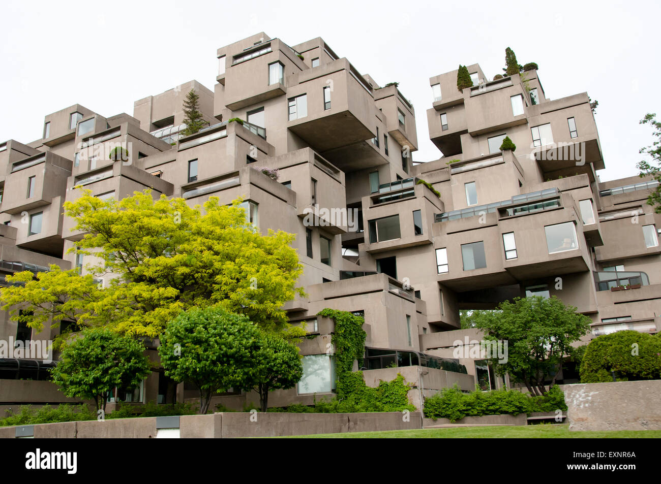 Öffentliche Habitat 67 Wohnungen - Montreal - Kanada Stockfoto