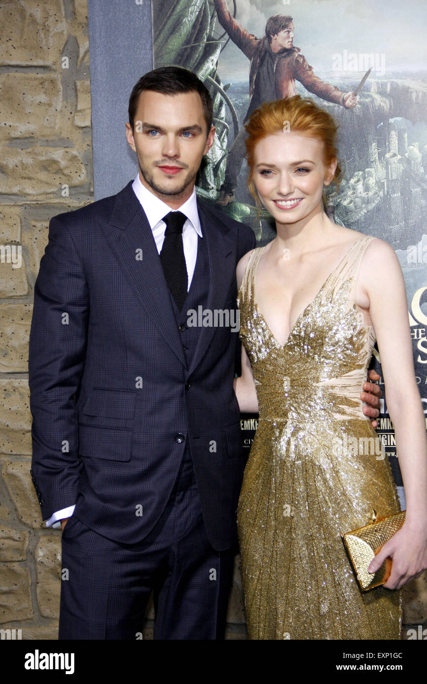 Nicholas Hoult und Eleanor Tomlinson an der Los-Angeles-premiere von "Jack The Giant Slayer". Stockfoto