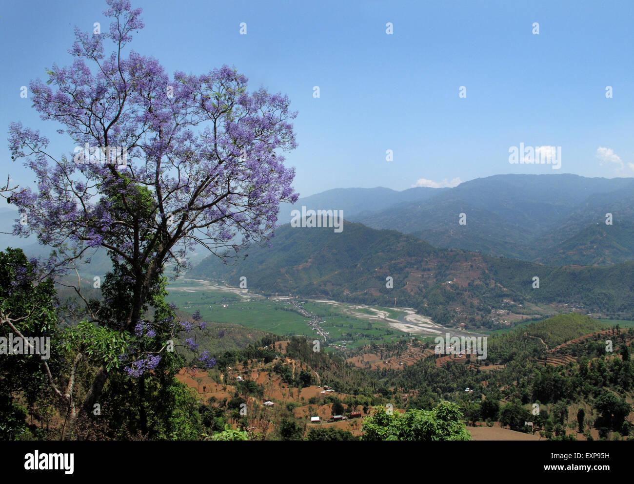 Die Nuwakot Bezirk von Zentral-Nepal (75 km von Kathmandu) Stockfoto