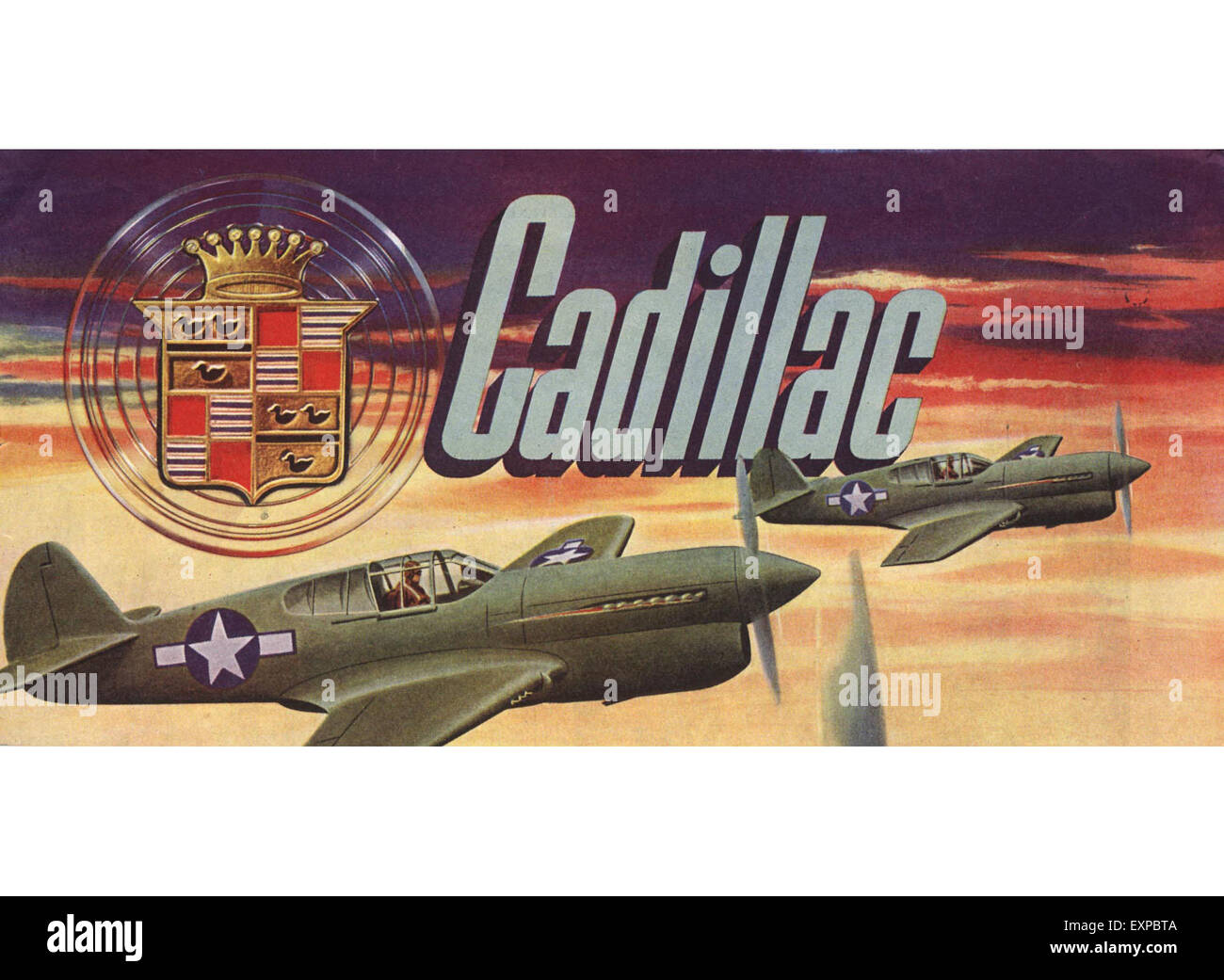 1940er Jahren USA Cadillac Magazin Anzeige Stockfoto