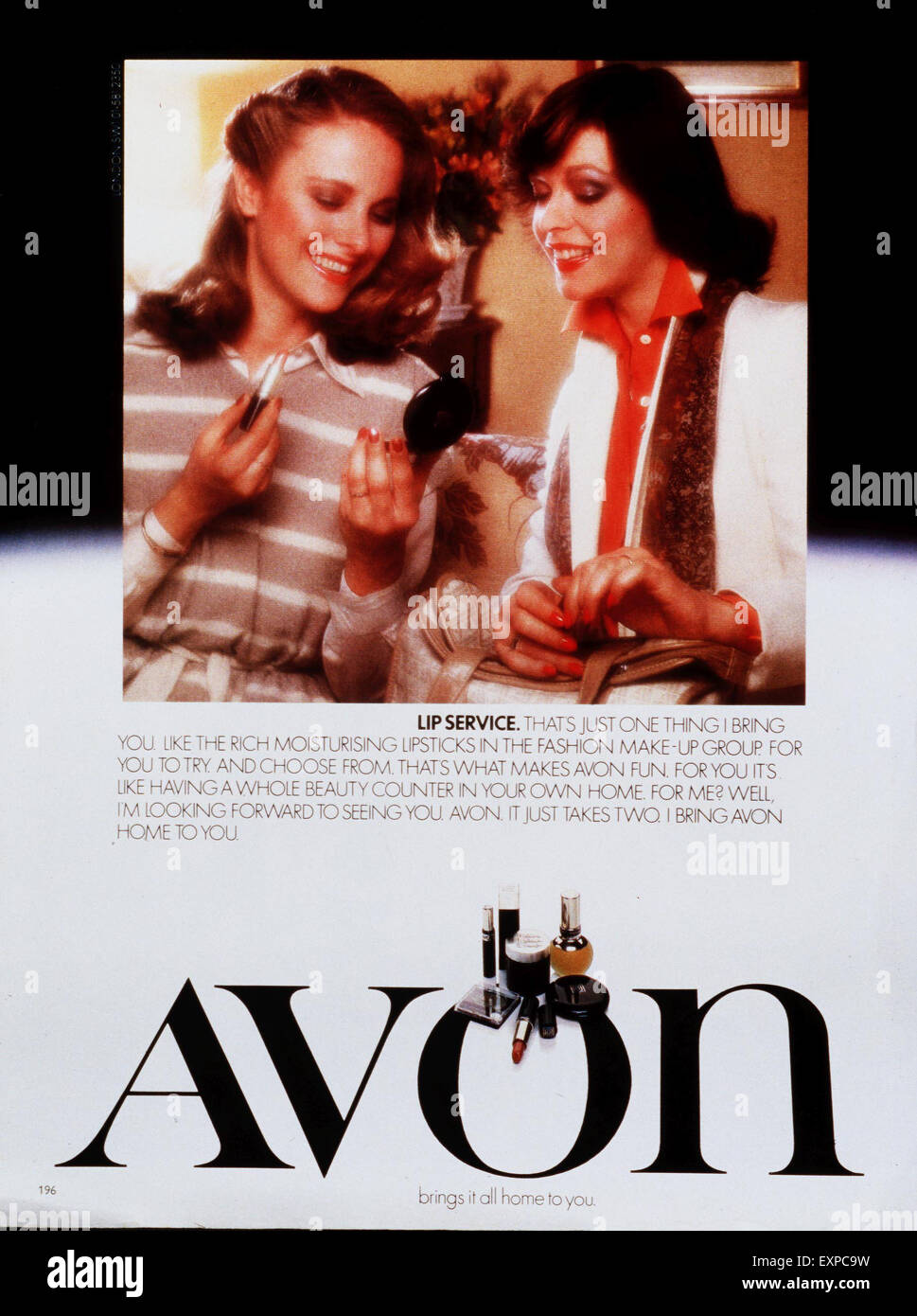 1970er Jahre UK Avon Magazin Anzeige Stockfoto