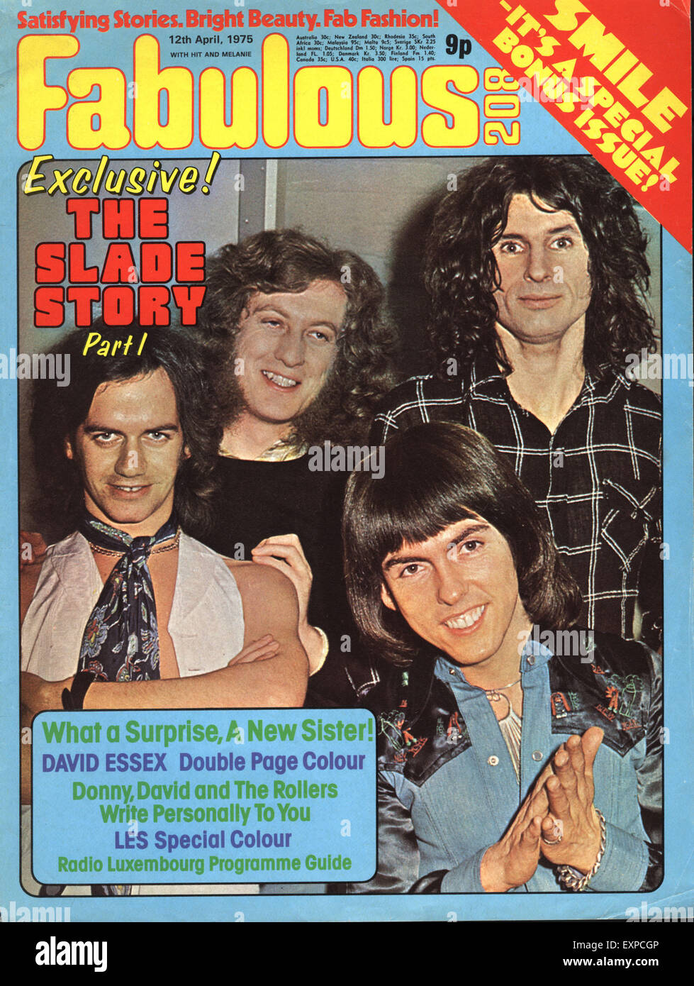 1970er Jahre UK fabelhafte Magazin-Cover Stockfoto