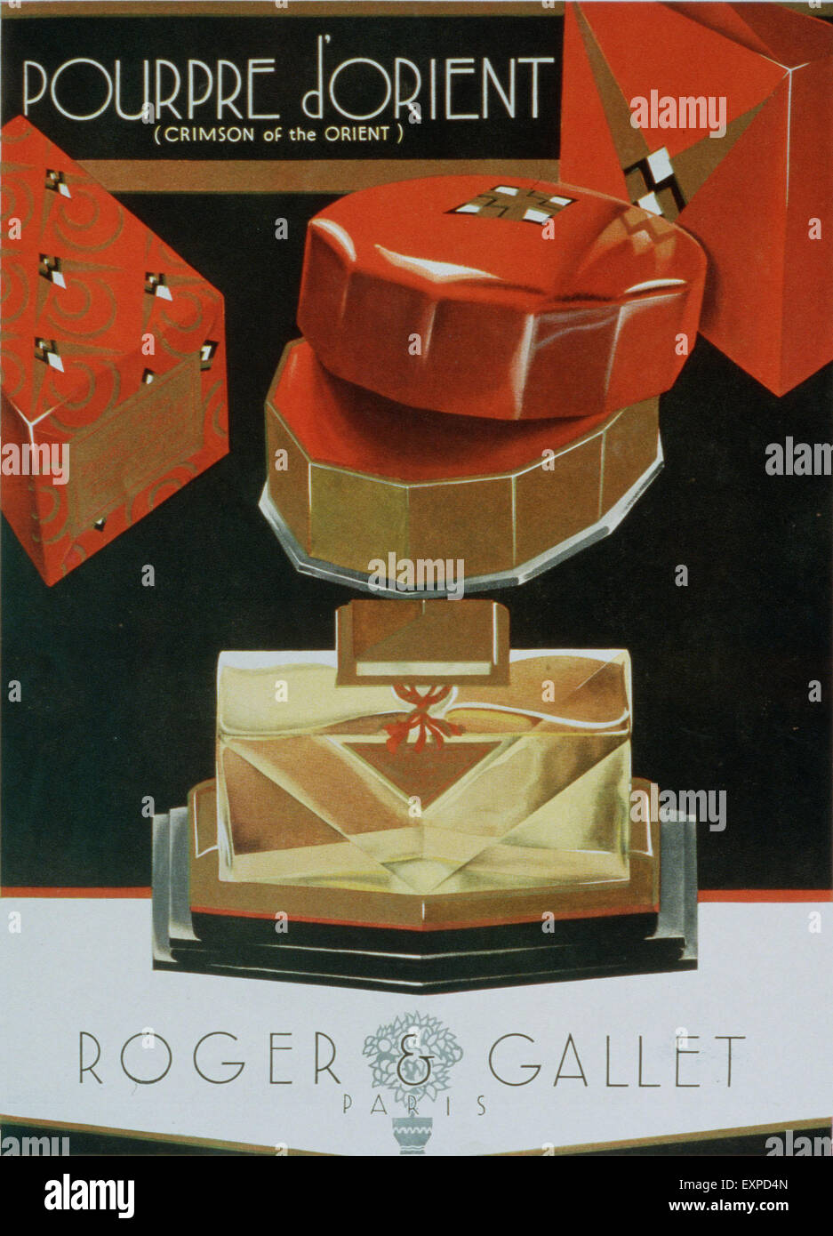 1930er Jahre UK Roger Gallet Magazin Anzeige Stockfoto