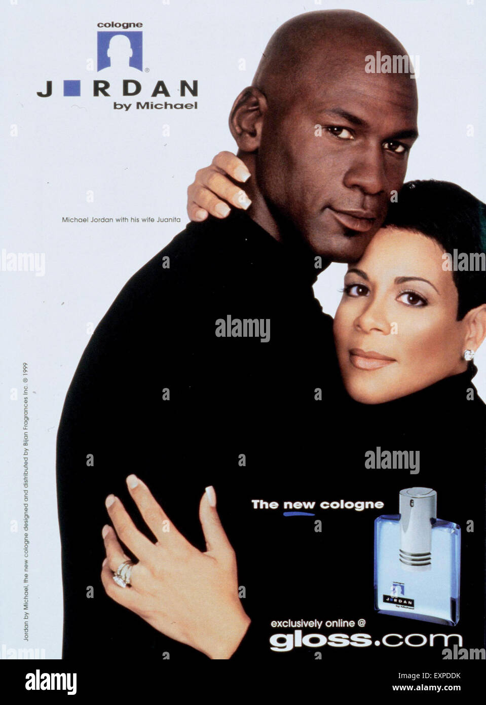 1990er Jahre UK Jordan von Michael Jordan Magazin Anzeige Stockfoto