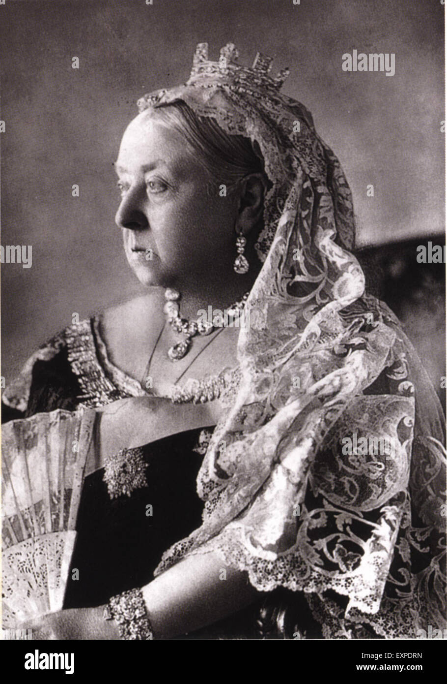 1890er Jahren Großbritannien Königin Victoria Magazin Platte Stockfoto