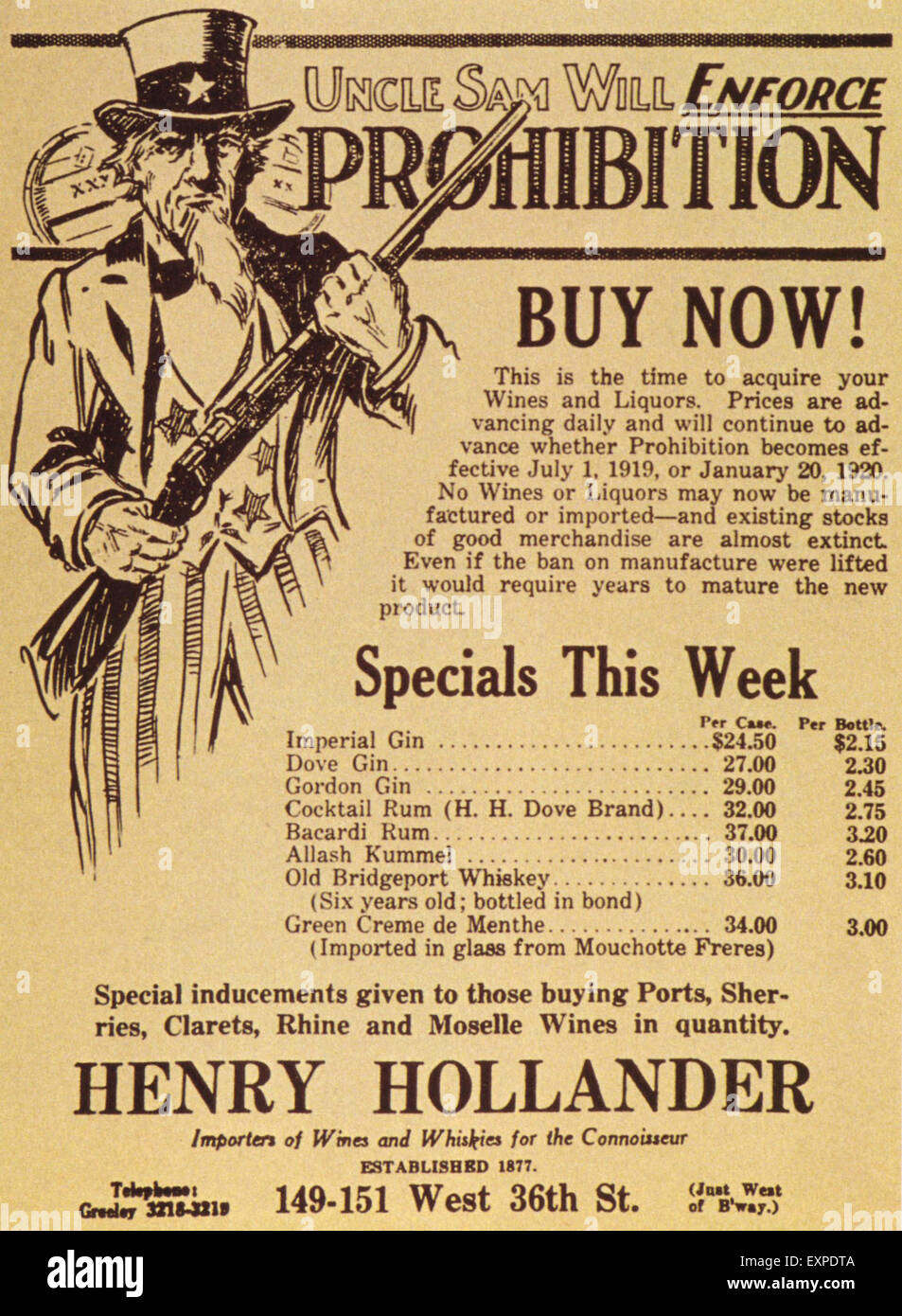 1910er Jahre USA Uncle Sam Magazin Anzeige Stockfoto