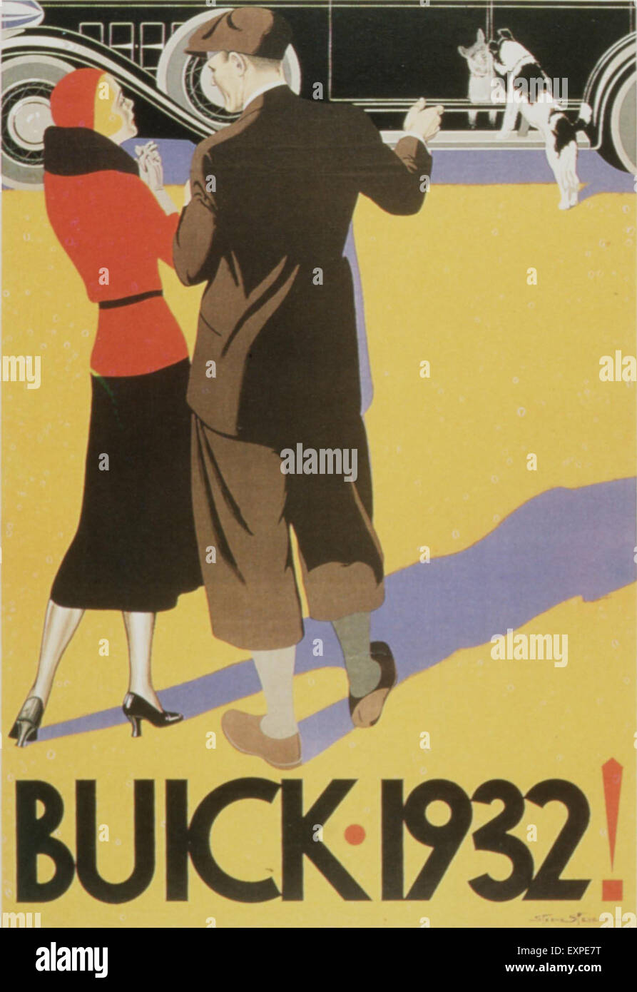 1930er Jahren USA Buick Magazin Anzeige Stockfoto