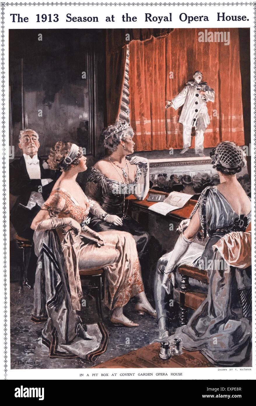 1910er Jahre UK Royal Opera House Magazin Platte Stockfoto