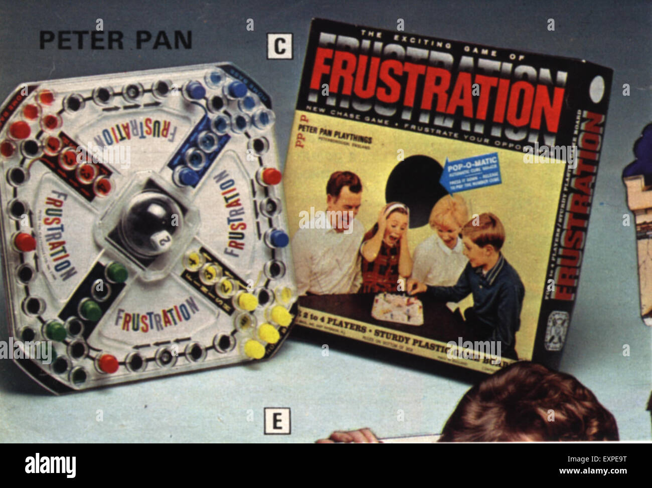 1970er Jahre UK Frustration Katalog Platte Stockfoto