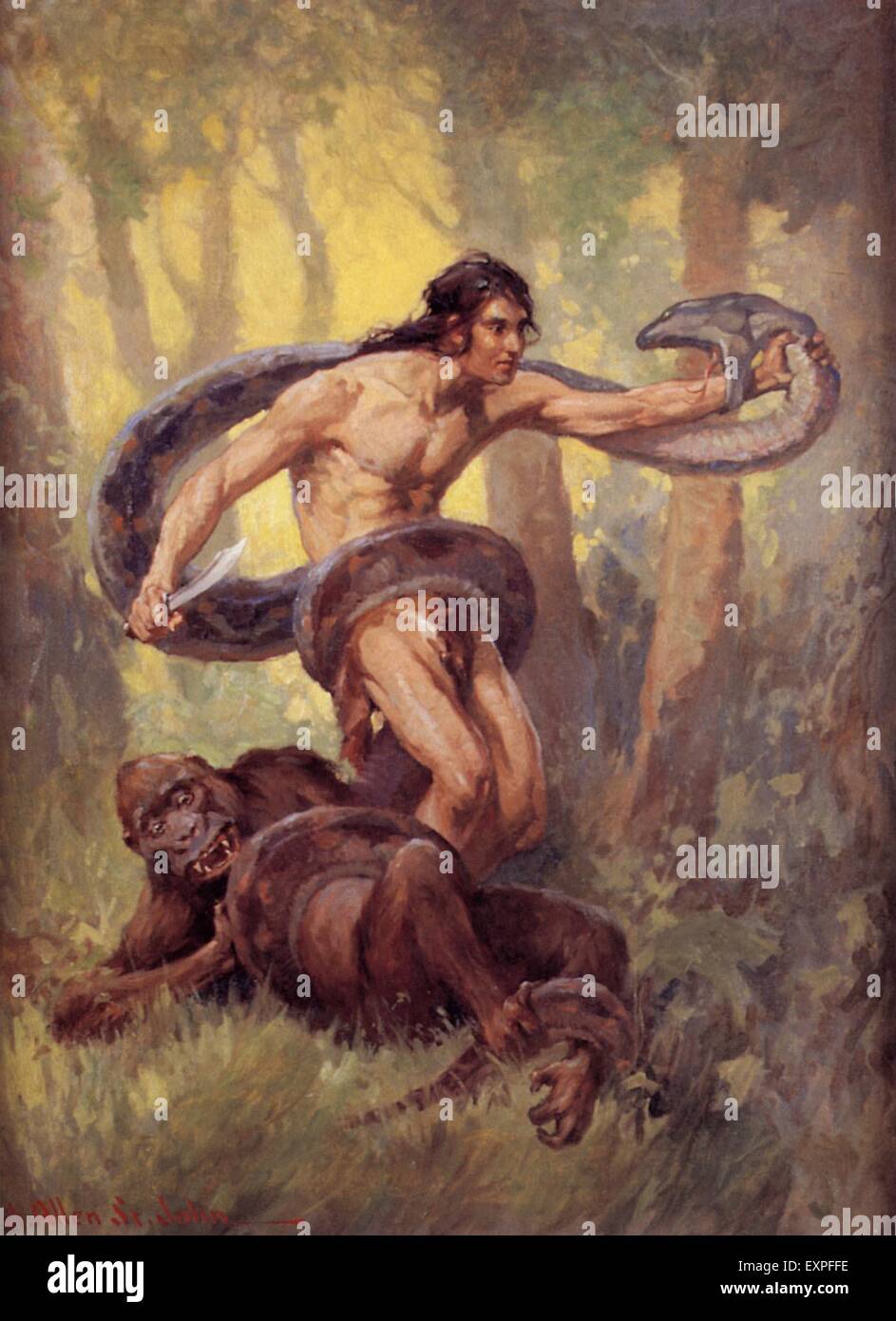 1920er Jahren USA Tarzan Buch Platte Stockfoto