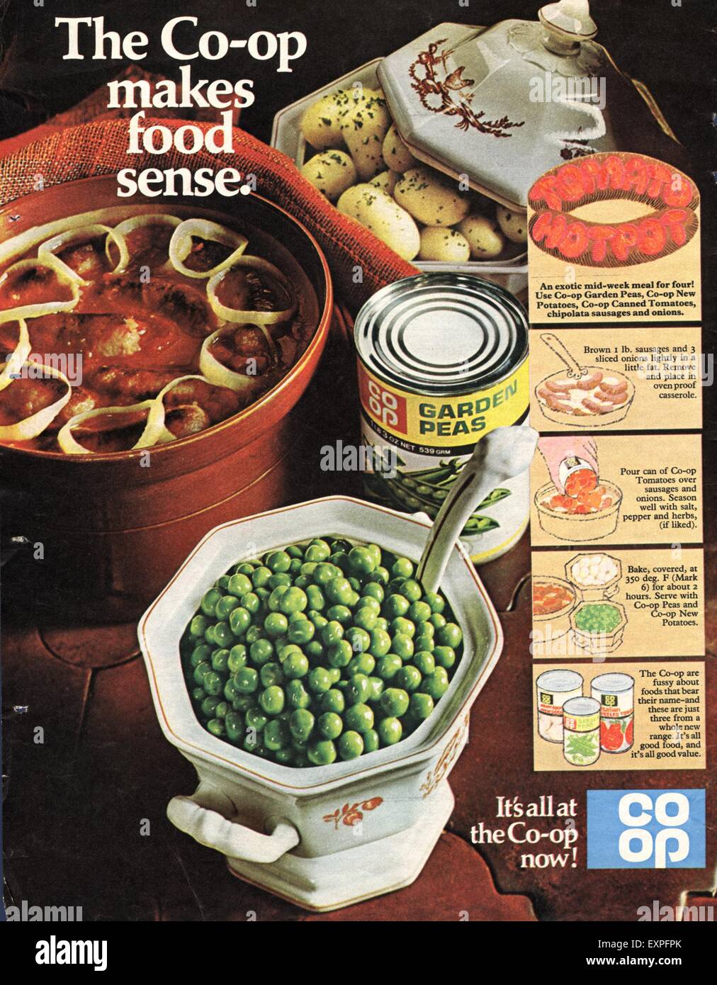 1960er Jahren Großbritannien die Koop-Magazin Werbung Stockfoto