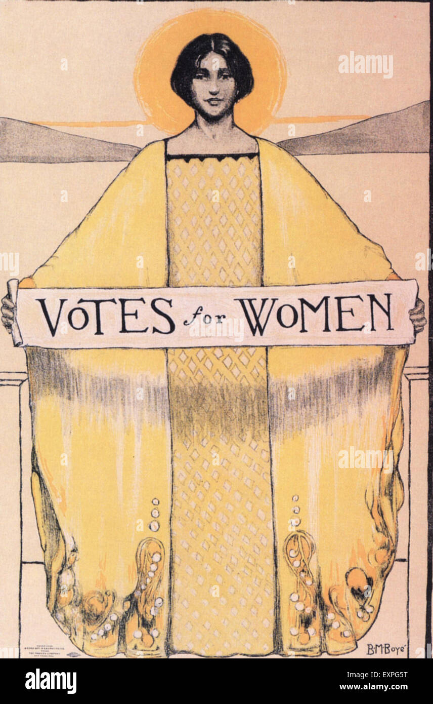 1910er Jahre britischen Suffragetten Poster Stockfoto