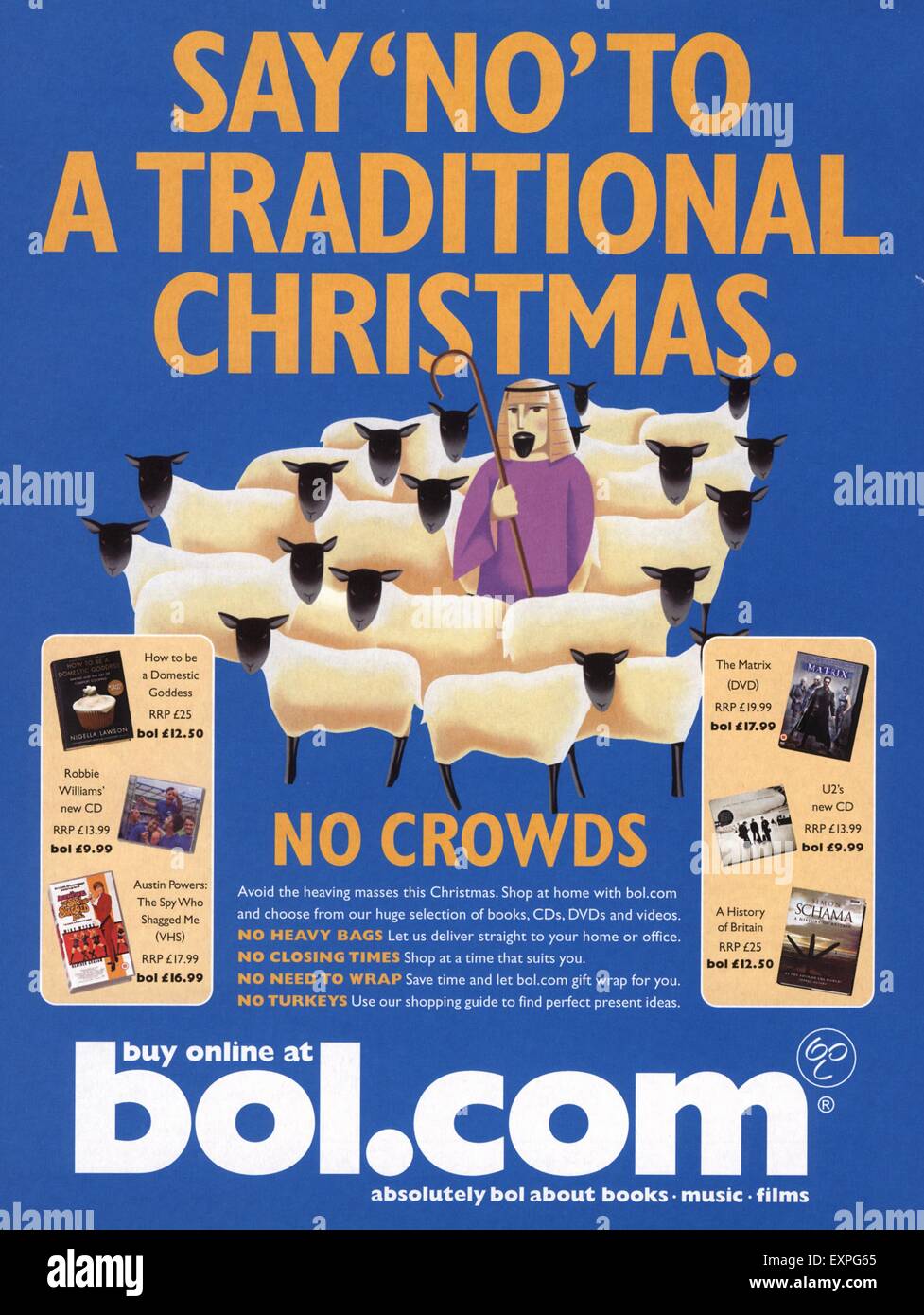 2000er Jahre UK Bol.com Magazin Anzeige Stockfoto
