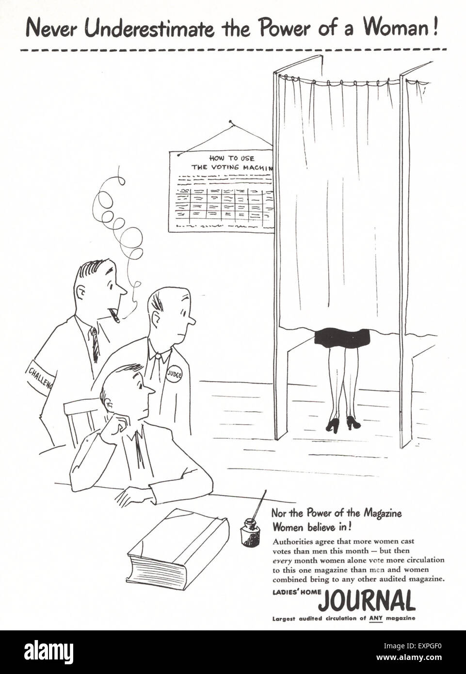1950er Jahren USA Ladies Home Journal Magazin Anzeige Stockfoto