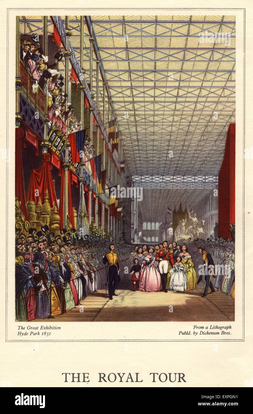 1850 s UK die Weltausstellung Magazin Platte Stockfoto