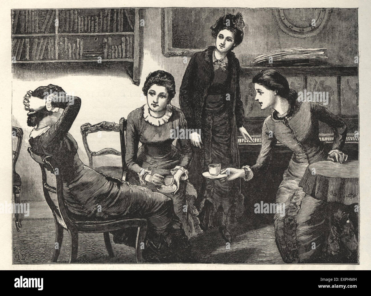 1890er Jahren UK am Nachmittag Tee Buch Platte Stockfoto