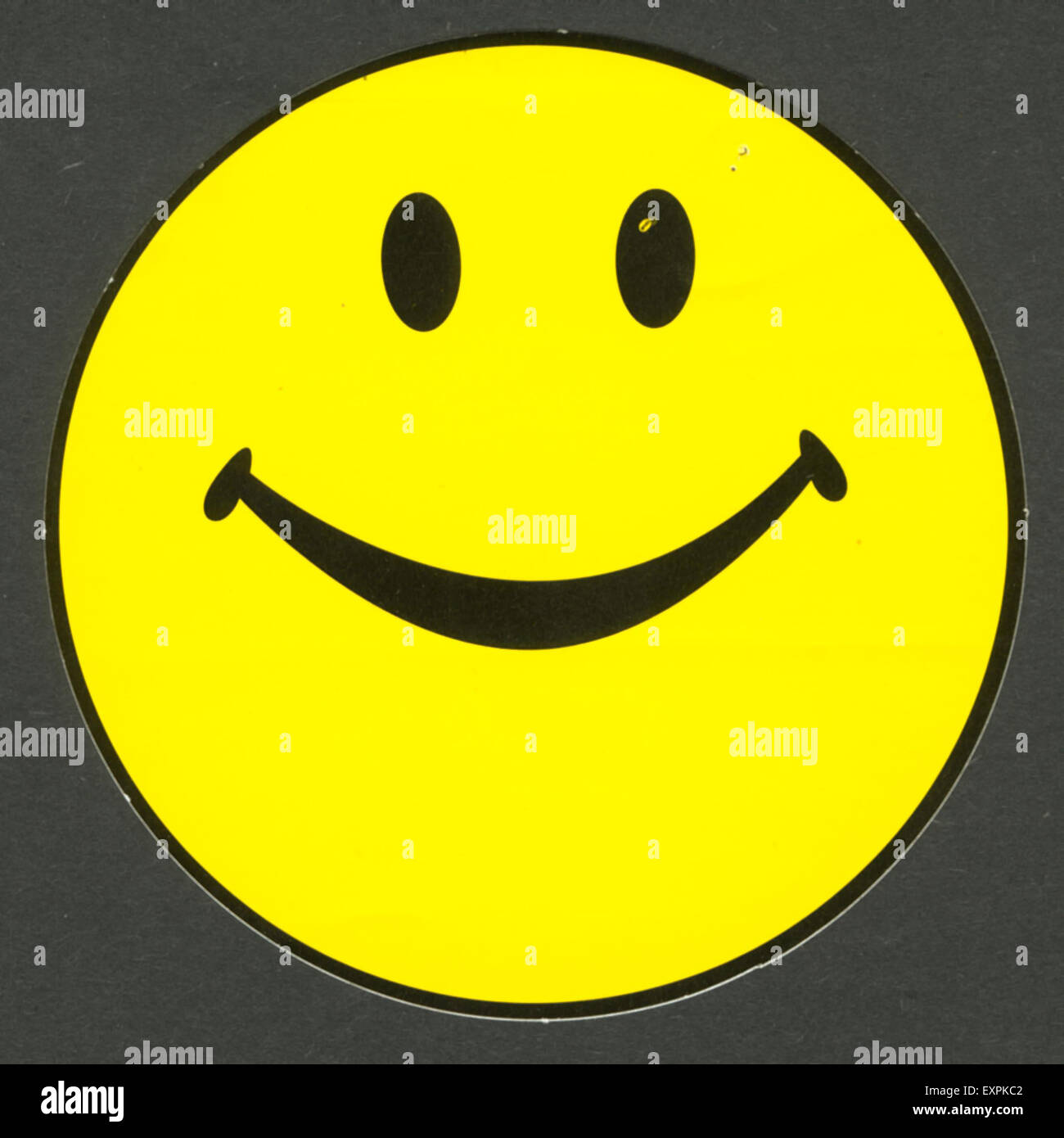 1980er Jahre UK-Smiley-Gesicht-Logo Stockfoto