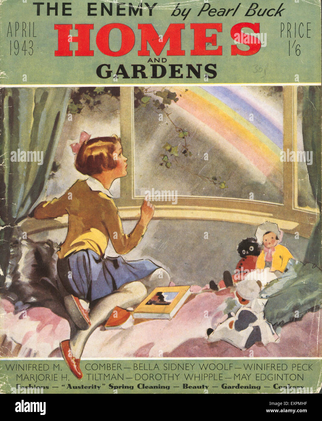 1940er Jahre UK Homes and Gardens Magazin-Cover Stockfoto
