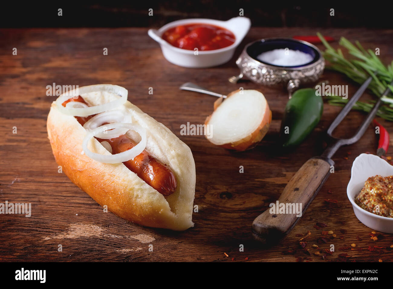 Hausgemachte Hot-dog Stockfoto