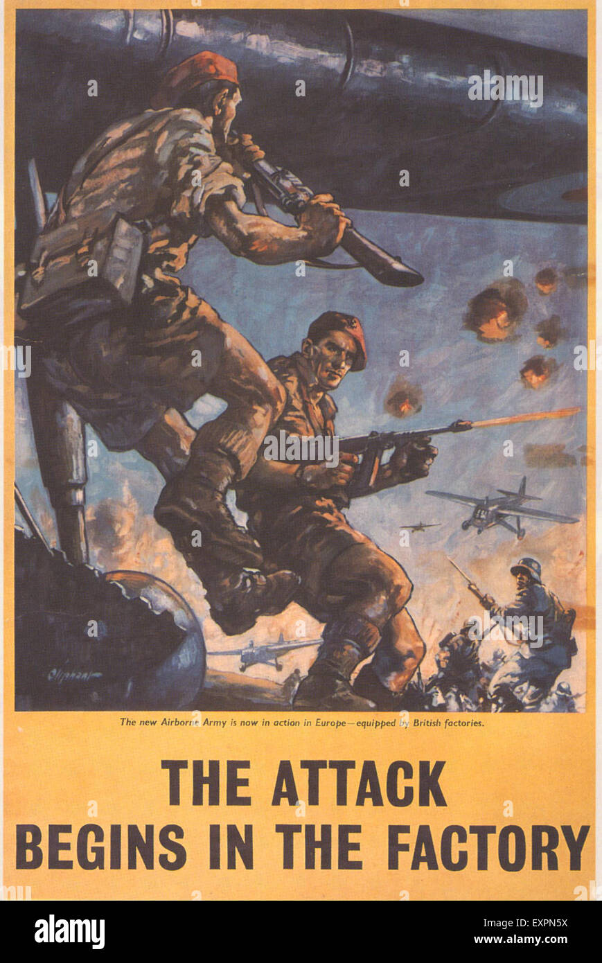 1940er Jahre UK WW2 Propaganda Poster Stockfoto