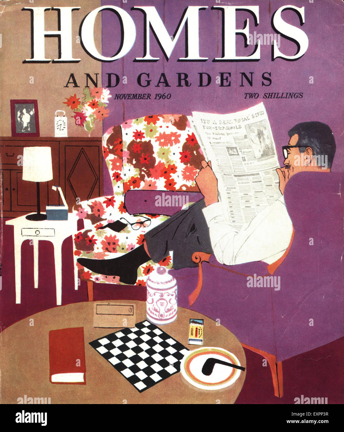 1960er Jahre UK Homes and Gardens Magazin-Cover Stockfoto