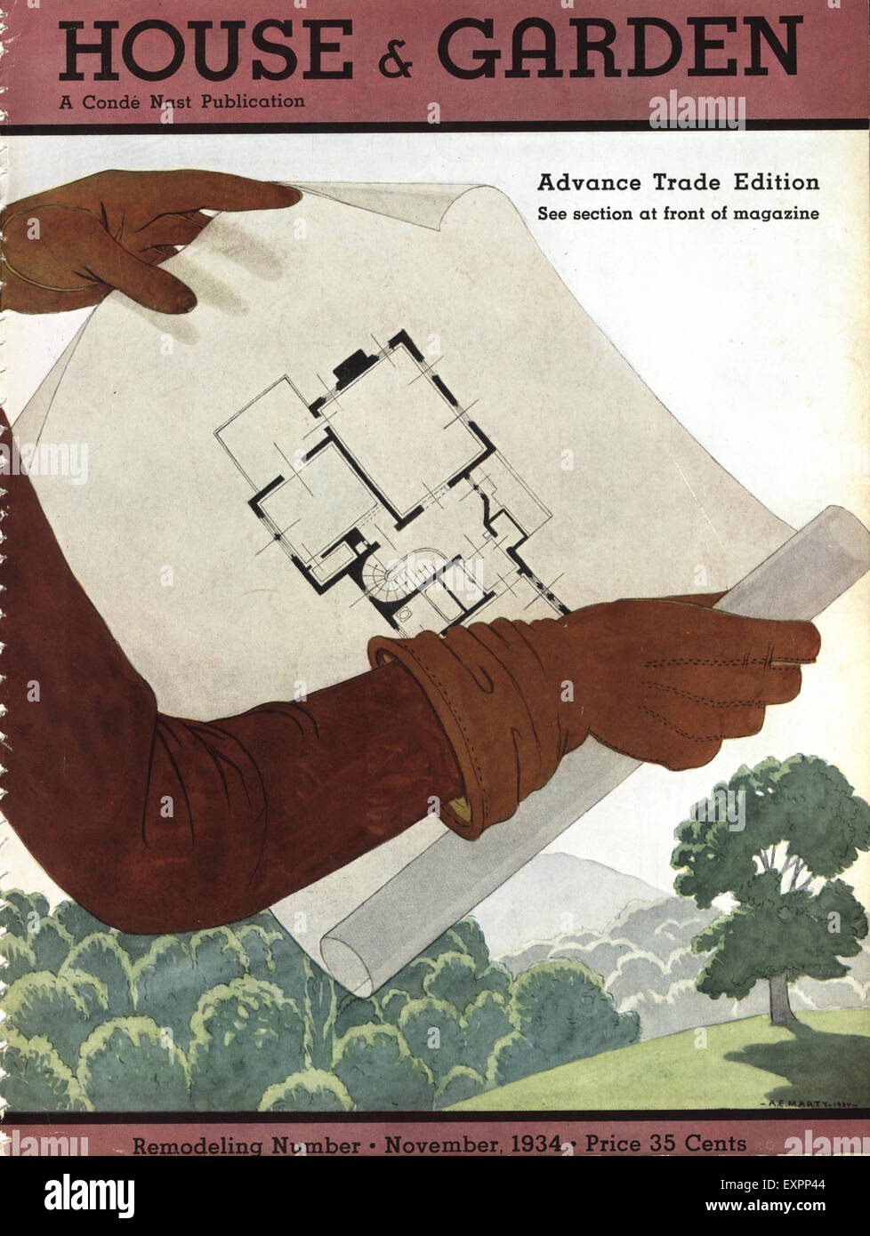 1930er Jahre Usa Haus Und Garten Magazin Cover Stockfoto Bild