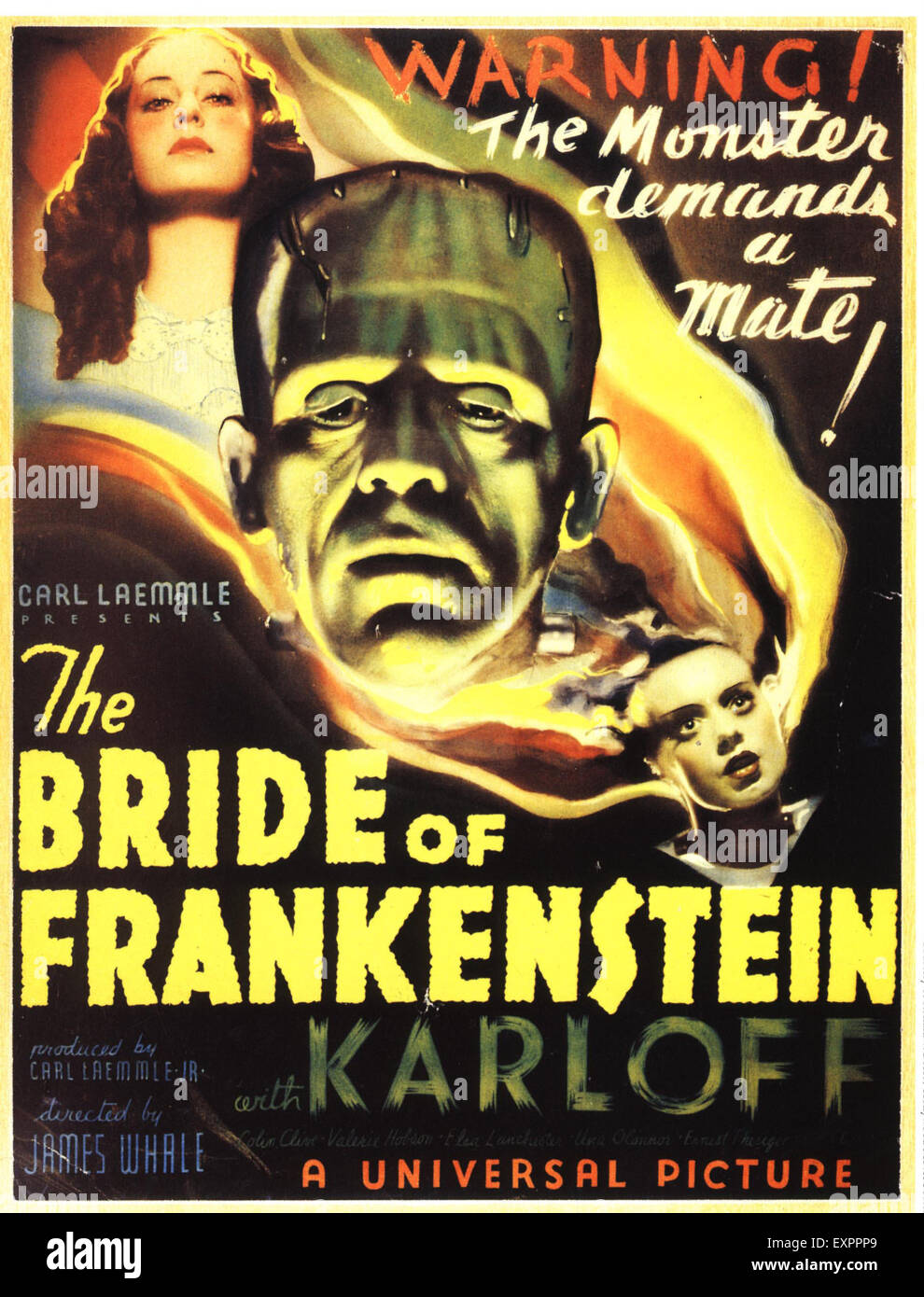 1930er Jahren USA die Braut von Frankenstein-Film-Poster Stockfoto