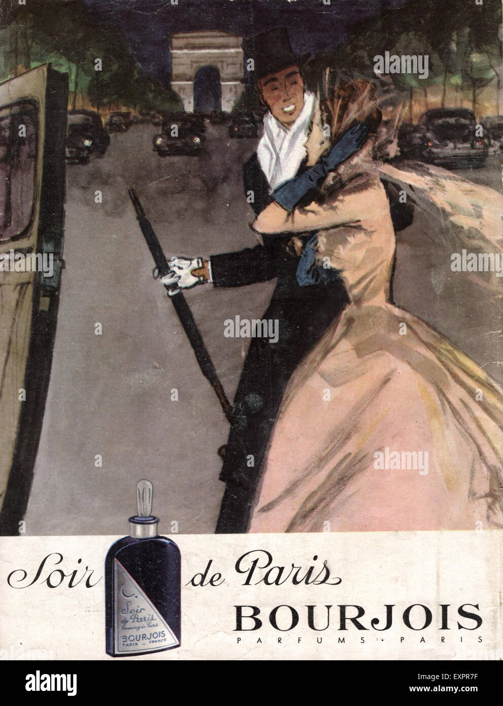 1930er Jahren USA Bourjois Soir de Paris Magazin Anzeige Stockfoto