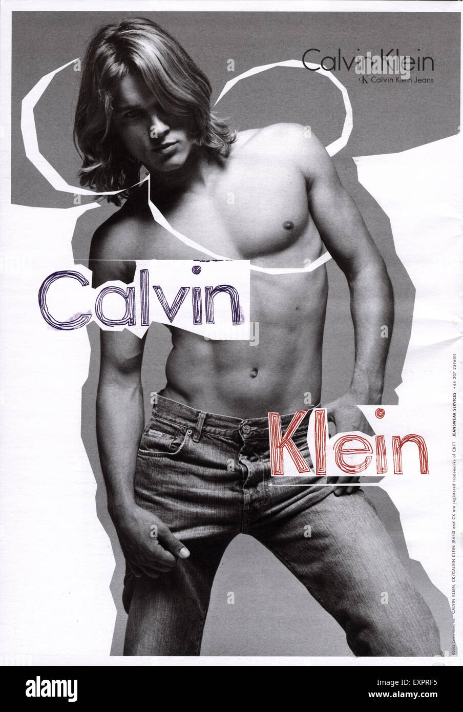 2000er Jahre UK Calvin Klein Magazin Anzeige Stockfotografie - Alamy