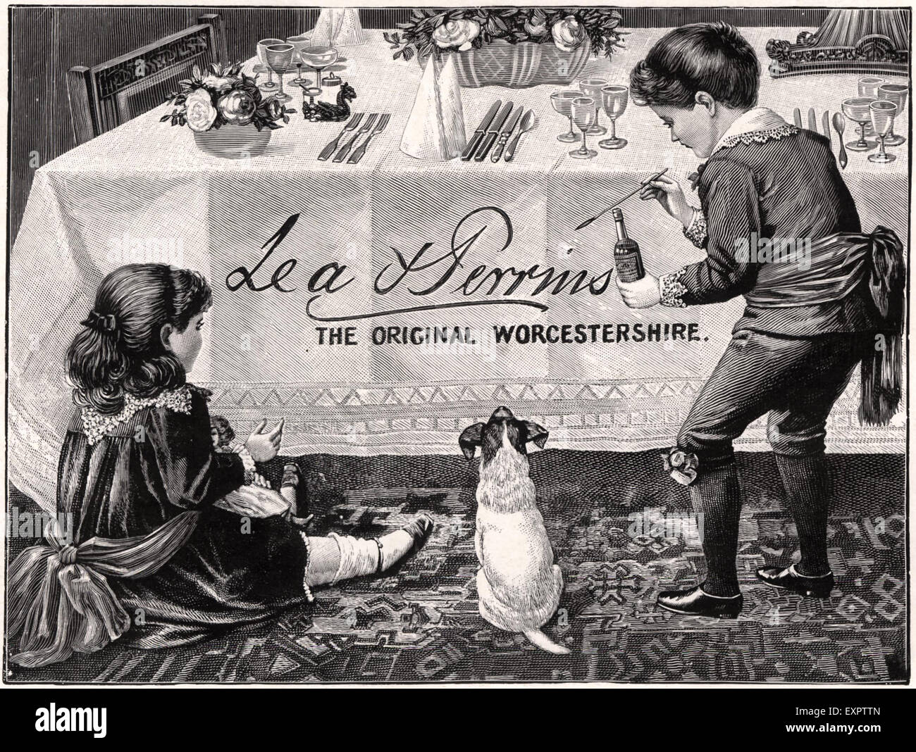 1900 s UK Lea und Perrins Worcestershire Sauce Magazin Anzeige Stockfoto