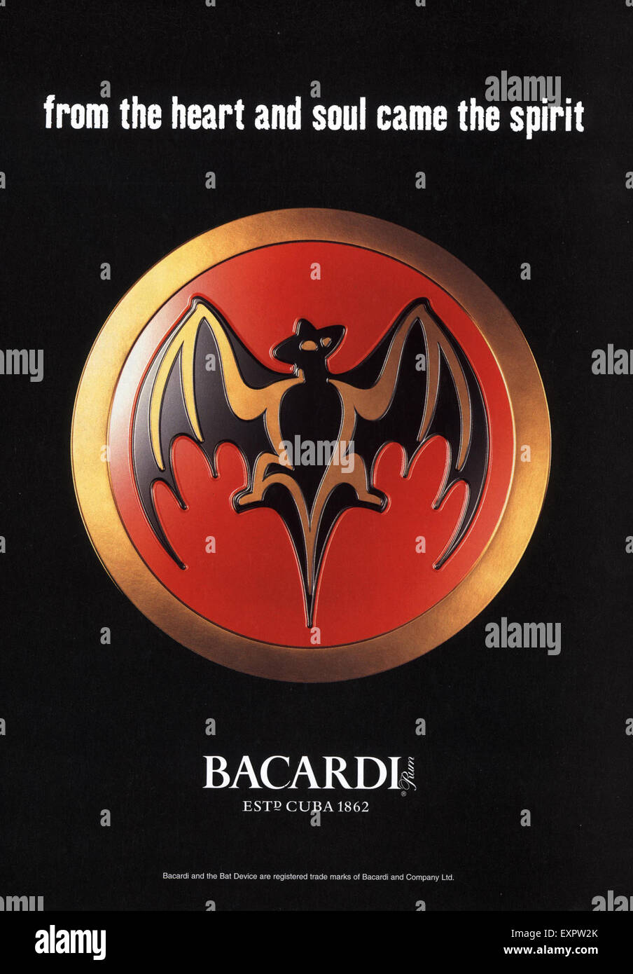 2000er Jahre UK Bacardi Logo Stockfoto