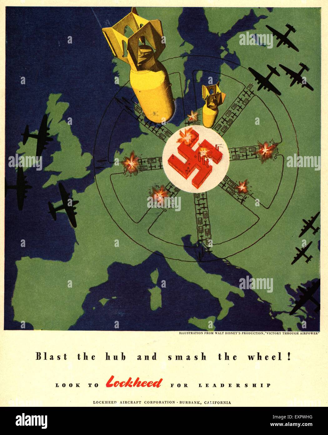 1940er Jahren USA Lockheed Poster Stockfoto