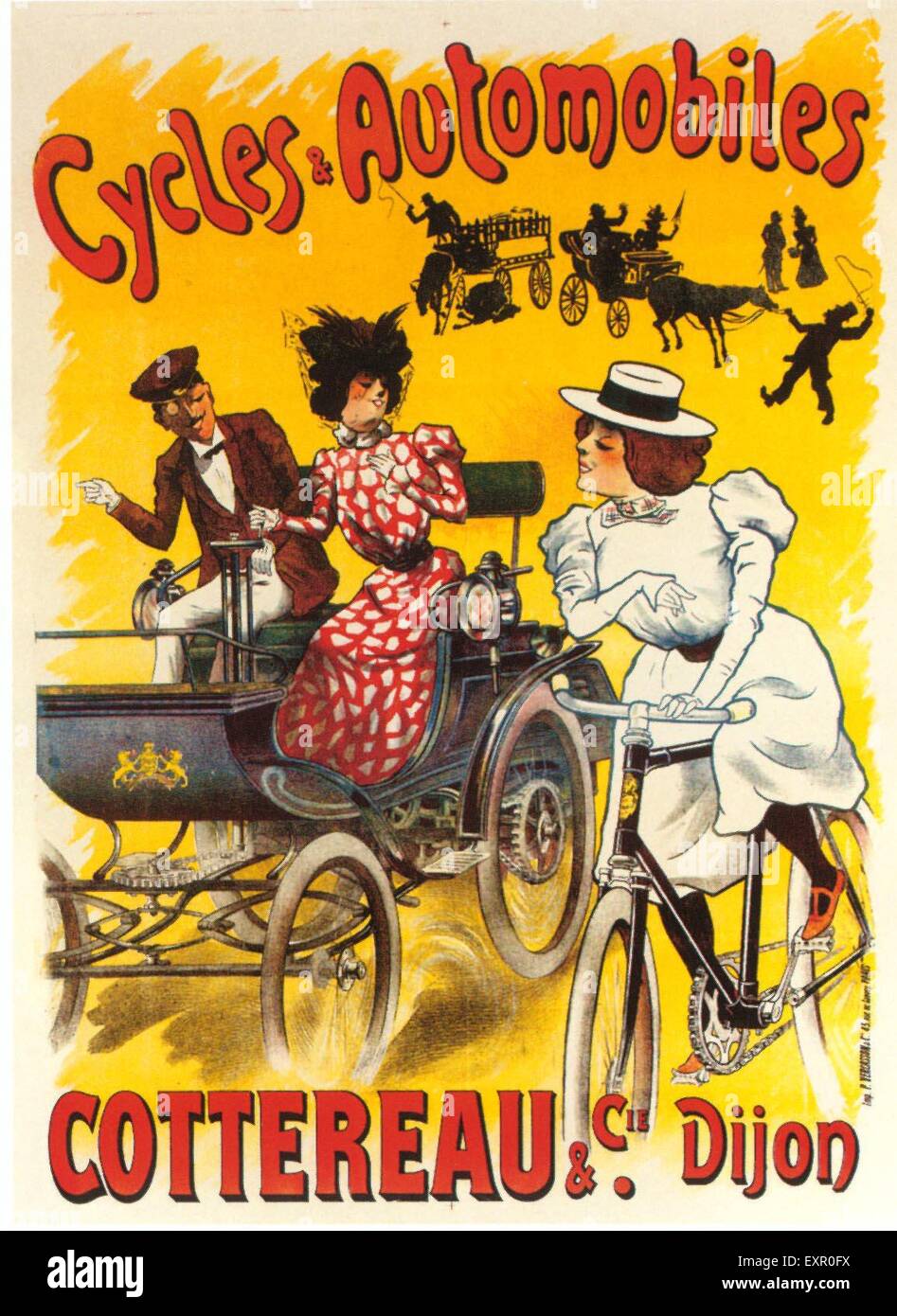1900er Jahren Frankreich Fahrrad-Poster Stockfoto
