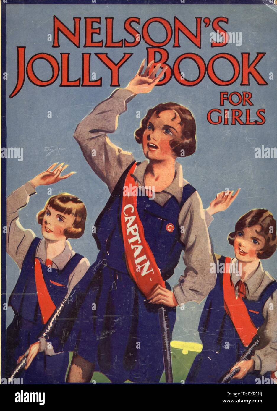 1930er Jahre UK Nelson Jolly Buch für Mädchen Comic / jährliche decken Stockfoto