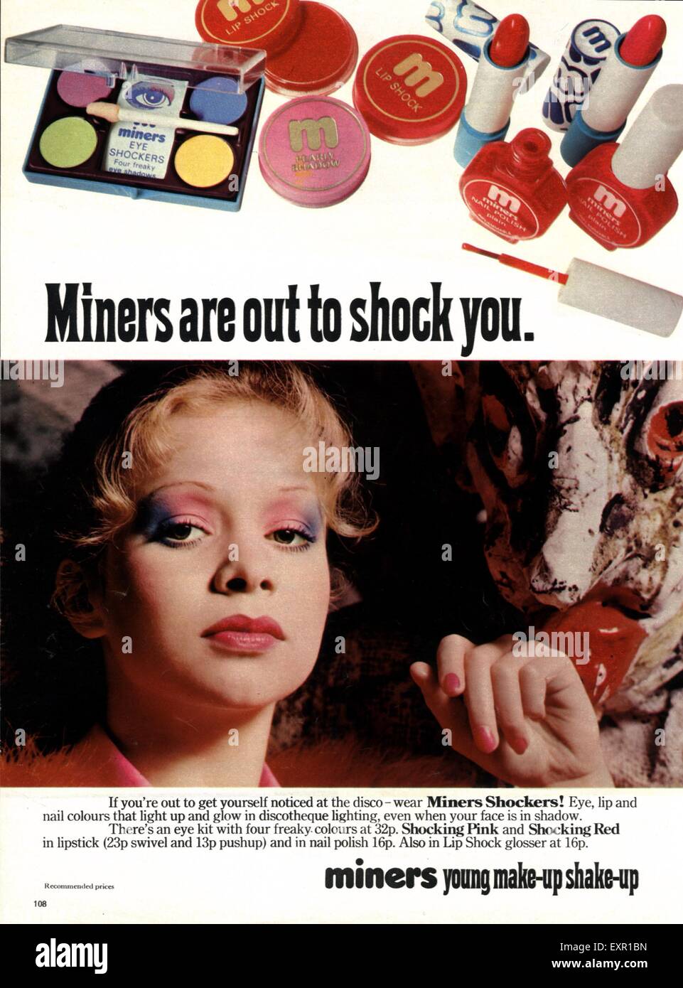1970er Jahre UK Bergleute Magazin Anzeige Stockfoto