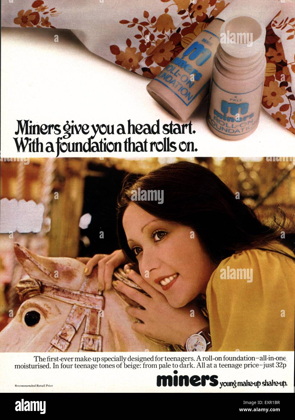 1970er Jahre UK Bergleute Magazin Anzeige Stockfoto