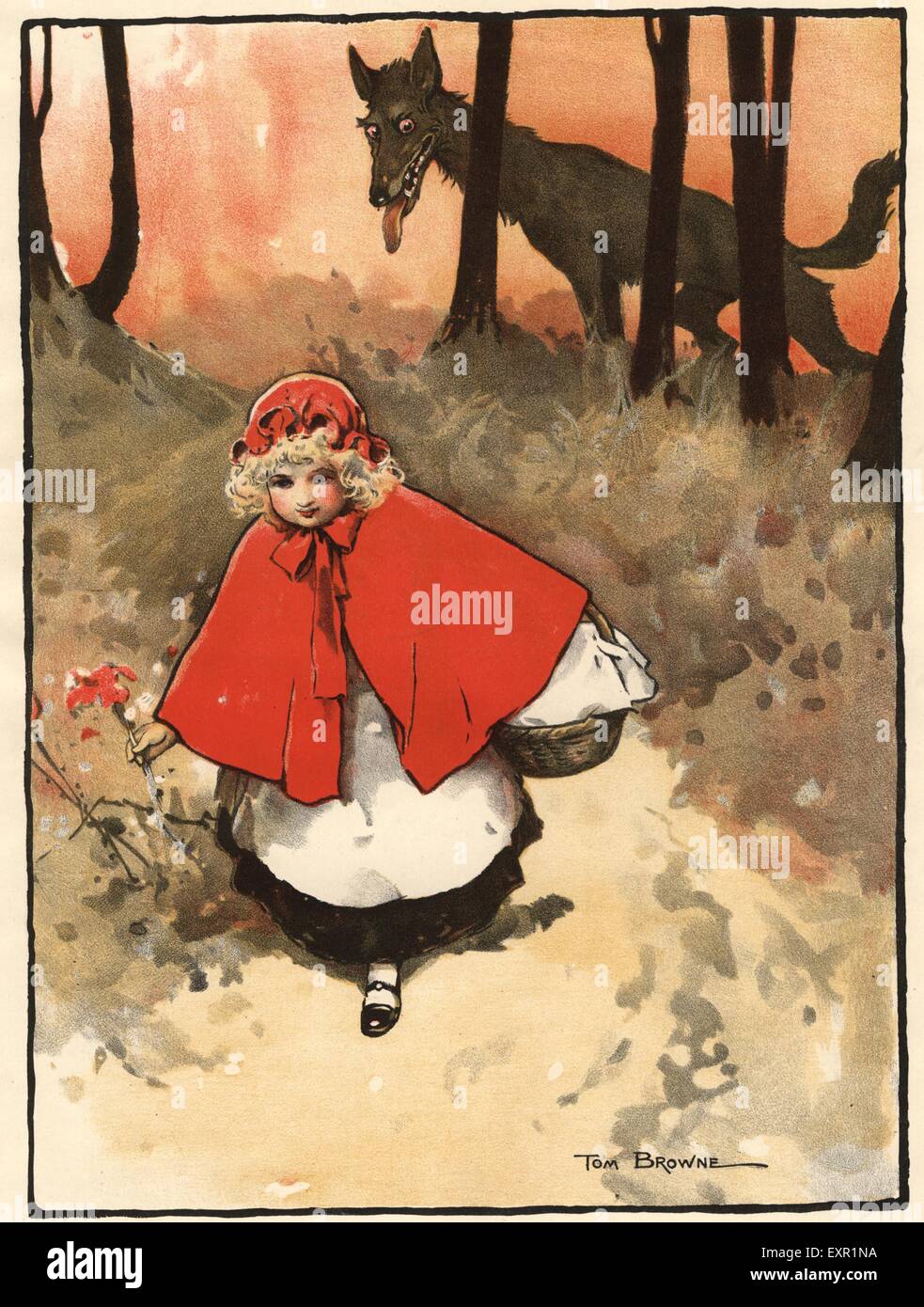 1900 s UK Little Red Riding Hood buchen Platte Stockfoto